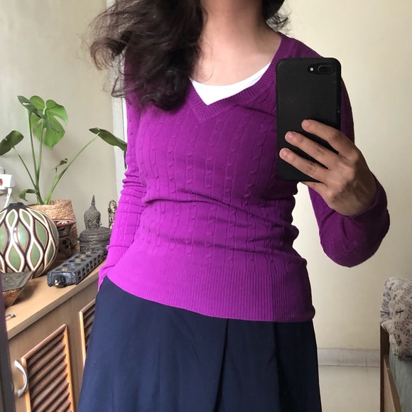 Old Navy Sweaters - Old Navy Purple v-neck pullover